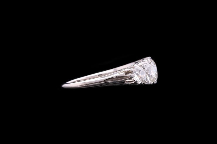 Art Deco Platinum Diamond Graduated Five Stone Ring
