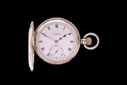 Art Deco JW Benson Sterling Silver Half Hunter Pocket Watch